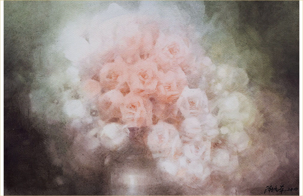 2025_02_0006 水彩畫紅玫瑰    